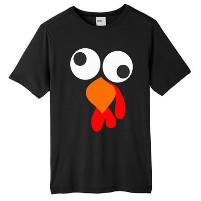 Funny Thanksgiving Turkey Face Tall Fusion ChromaSoft Performance T-Shirt