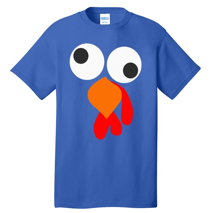 Funny Thanksgiving Turkey Face Tall T-Shirt