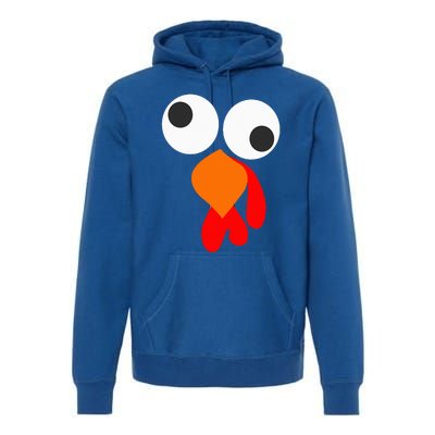 Funny Thanksgiving Turkey Face Premium Hoodie