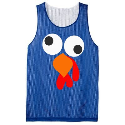 Funny Thanksgiving Turkey Face Mesh Reversible Basketball Jersey Tank