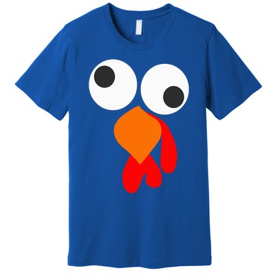 Funny Thanksgiving Turkey Face Premium T-Shirt