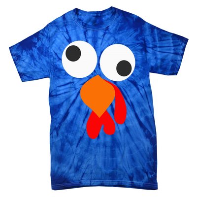 Funny Thanksgiving Turkey Face Tie-Dye T-Shirt