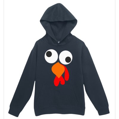 Funny Thanksgiving Turkey Face Urban Pullover Hoodie