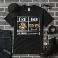 First Teach Then Beach I Am Earning A Summer Break Teacher Tall T-Shirt
