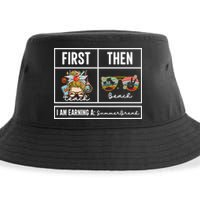 First Teach Then Beach I Am Earning A Summer Break Teacher Sustainable Bucket Hat