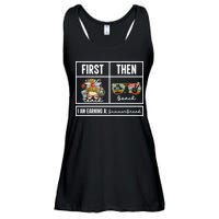 First Teach Then Beach I Am Earning A Summer Break Teacher Ladies Essential Flowy Tank