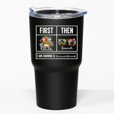 First Teach Then Beach I Am Earning A Summer Break Teacher Tumbler
