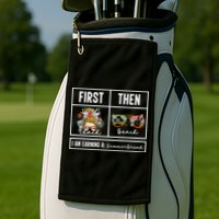 First Teach Then Beach I Am Earning A Summer Break Teacher Golf Towel