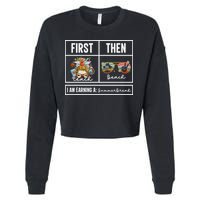 First Teach Then Beach I Am Earning A Summer Break Teacher Cropped Pullover Crew