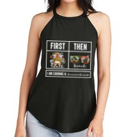 First Teach Then Beach I Am Earning A Summer Break Teacher Women's Perfect Tri Rocker Tank