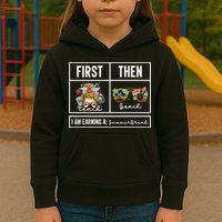 First Teach Then Beach I Am Earning A Summer Break Teacher Kids Hoodie