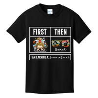 First Teach Then Beach I Am Earning A Summer Break Teacher Kids T-Shirt