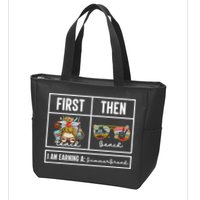 First Teach Then Beach I Am Earning A Summer Break Teacher Zip Tote Bag