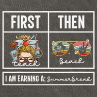 First Teach Then Beach I Am Earning A Summer Break Teacher Cotton Canvas Backpack