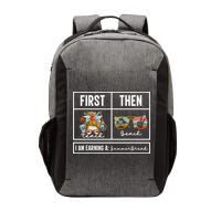 First Teach Then Beach I Am Earning A Summer Break Teacher Vector Backpack