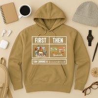First Teach Then Beach I Am Earning A Summer Break Teacher Hoodie