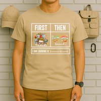 First Teach Then Beach I Am Earning A Summer Break Teacher T-Shirt