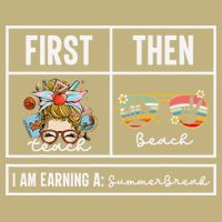 First Teach Then Beach I Am Earning A Summer Break Teacher Cooling Performance Long Sleeve Crew
