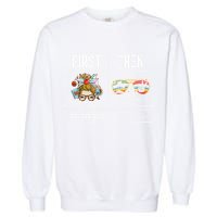 First Teach Then Beach I Am Earning A Summer Break Teacher Garment-Dyed Sweatshirt