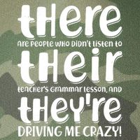 Funny There Their Theyre Grammar Lesson Legacy Tie Dye Trucker Hat