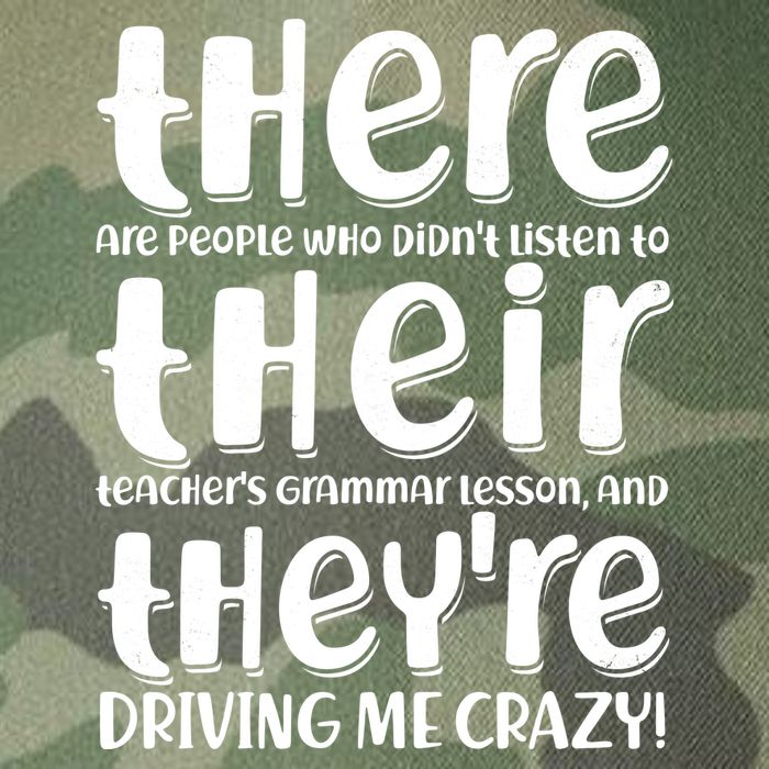 Funny There Their Theyre Grammar Lesson Legacy Tie Dye Trucker Hat