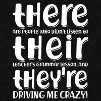 Funny There Their Theyre Grammar Lesson Ladies PosiCharge Tri-Blend Wicking Tank