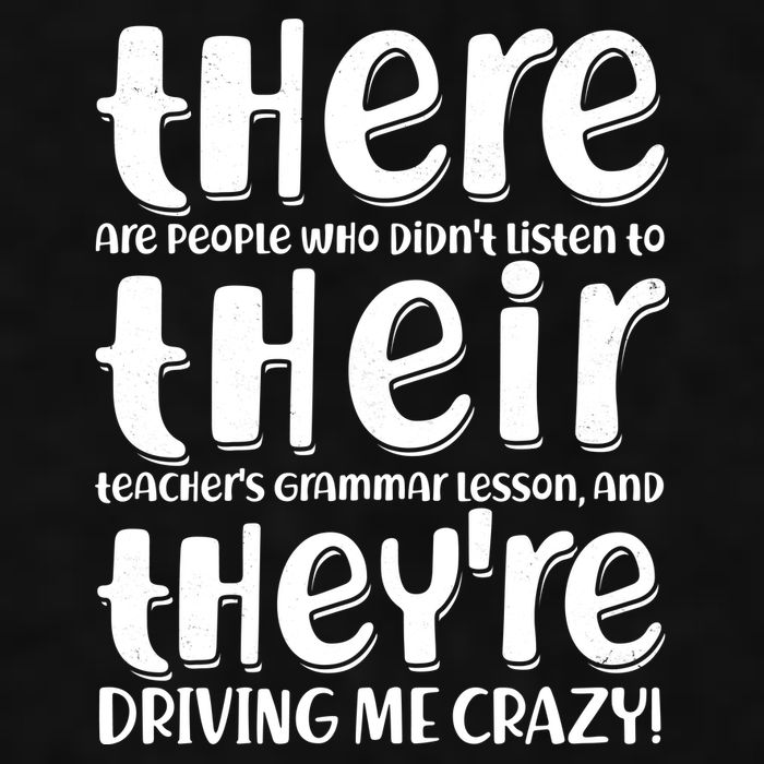 Funny There Their Theyre Grammar Lesson Ladies PosiCharge Tri-Blend Wicking Tank