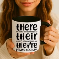 Funny There Their Theyre Grammar Lesson Mug