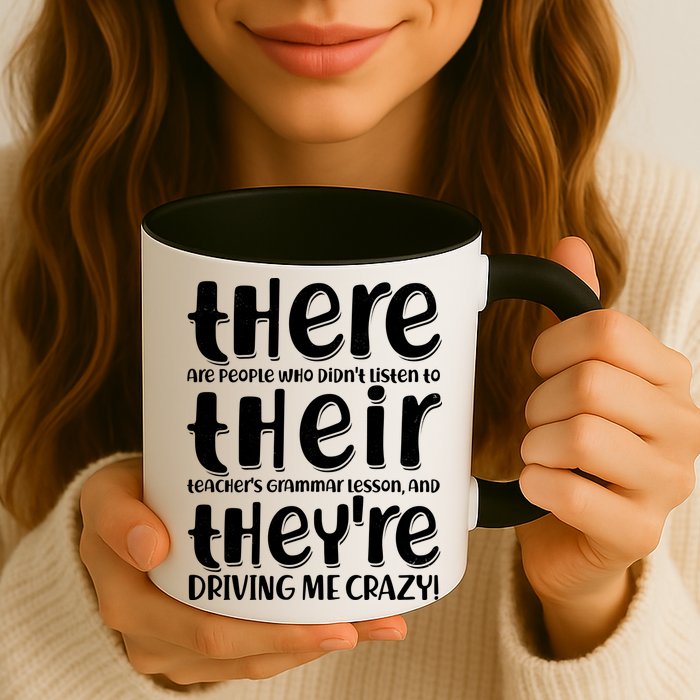 Funny There Their Theyre Grammar Lesson Mug