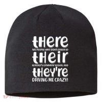 Funny There Their Theyre Grammar Lesson Sustainable Beanie