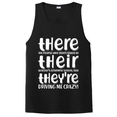 Funny There Their Theyre Grammar Lesson PosiCharge Competitor Tank