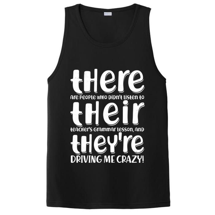 Funny There Their Theyre Grammar Lesson PosiCharge Competitor Tank