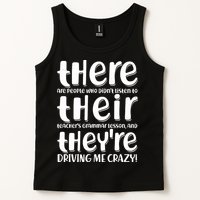 Funny There Their Theyre Grammar Lesson Tank Top