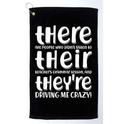 Funny There Their Theyre Grammar Lesson Golf Towel