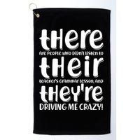 Funny There Their Theyre Grammar Lesson Golf Towel