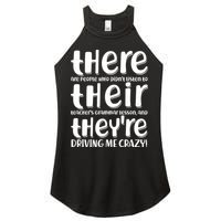 Funny There Their Theyre Grammar Lesson Women's Perfect Tri Rocker Tank