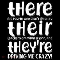 Funny There Their Theyre Grammar Lesson Zip Tote Bag