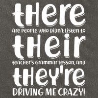 Funny There Their Theyre Grammar Lesson Cotton Canvas Backpack