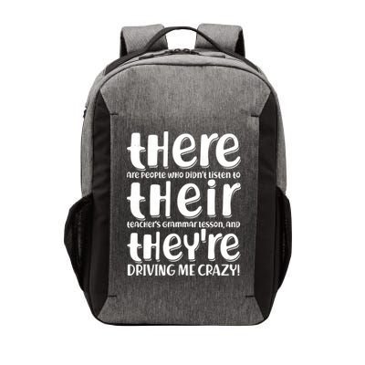 Funny There Their Theyre Grammar Lesson Vector Backpack