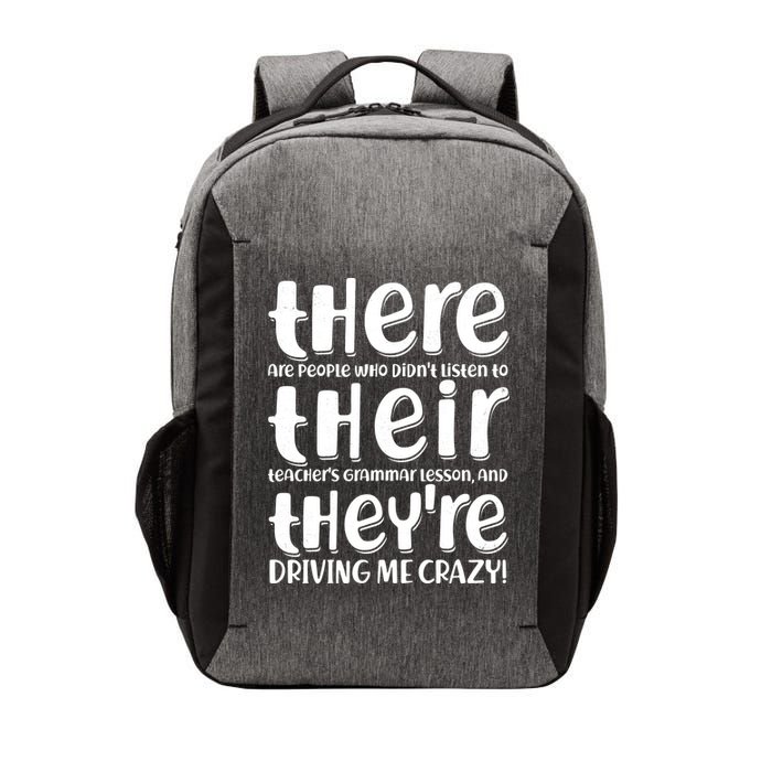 Funny There Their Theyre Grammar Lesson Vector Backpack