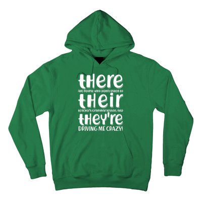 Funny There Their Theyre Grammar Lesson Hoodie