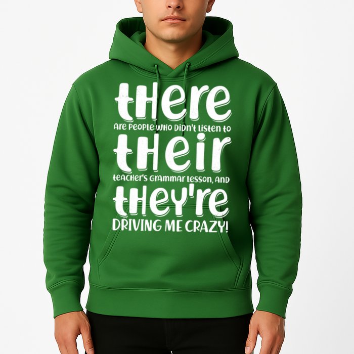 Funny There Their Theyre Grammar Lesson Hoodie