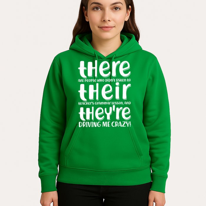 Funny There Their Theyre Grammar Lesson Hoodie