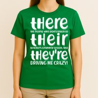 Funny There Their Theyre Grammar Lesson T-Shirt