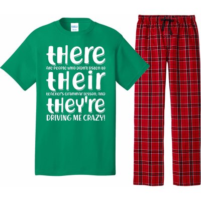 Funny There Their Theyre Grammar Lesson Pajama Set