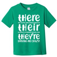Funny There Their Theyre Grammar Lesson Toddler T-Shirt