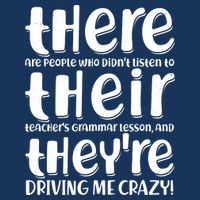 Funny There Their Theyre Grammar Lesson Infant Baby Jersey Bodysuit