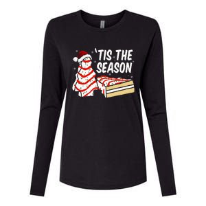 Funny Tis The Season Design Christmas Tree Cakes Debbie Womens Cotton Relaxed Long Sleeve T-Shirt