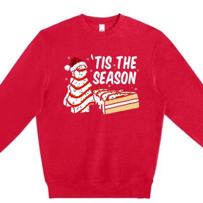 Funny Tis The Season Design Christmas Tree Cakes Debbie Premium Crewneck Sweatshirt