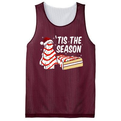 Funny Tis The Season Design Christmas Tree Cakes Debbie Mesh Reversible Basketball Jersey Tank